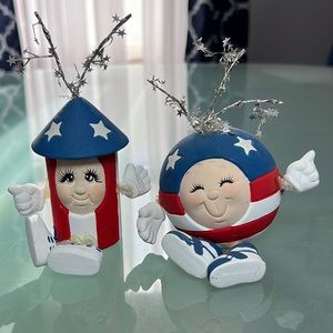 Americana Ceramic Shelf Sitters